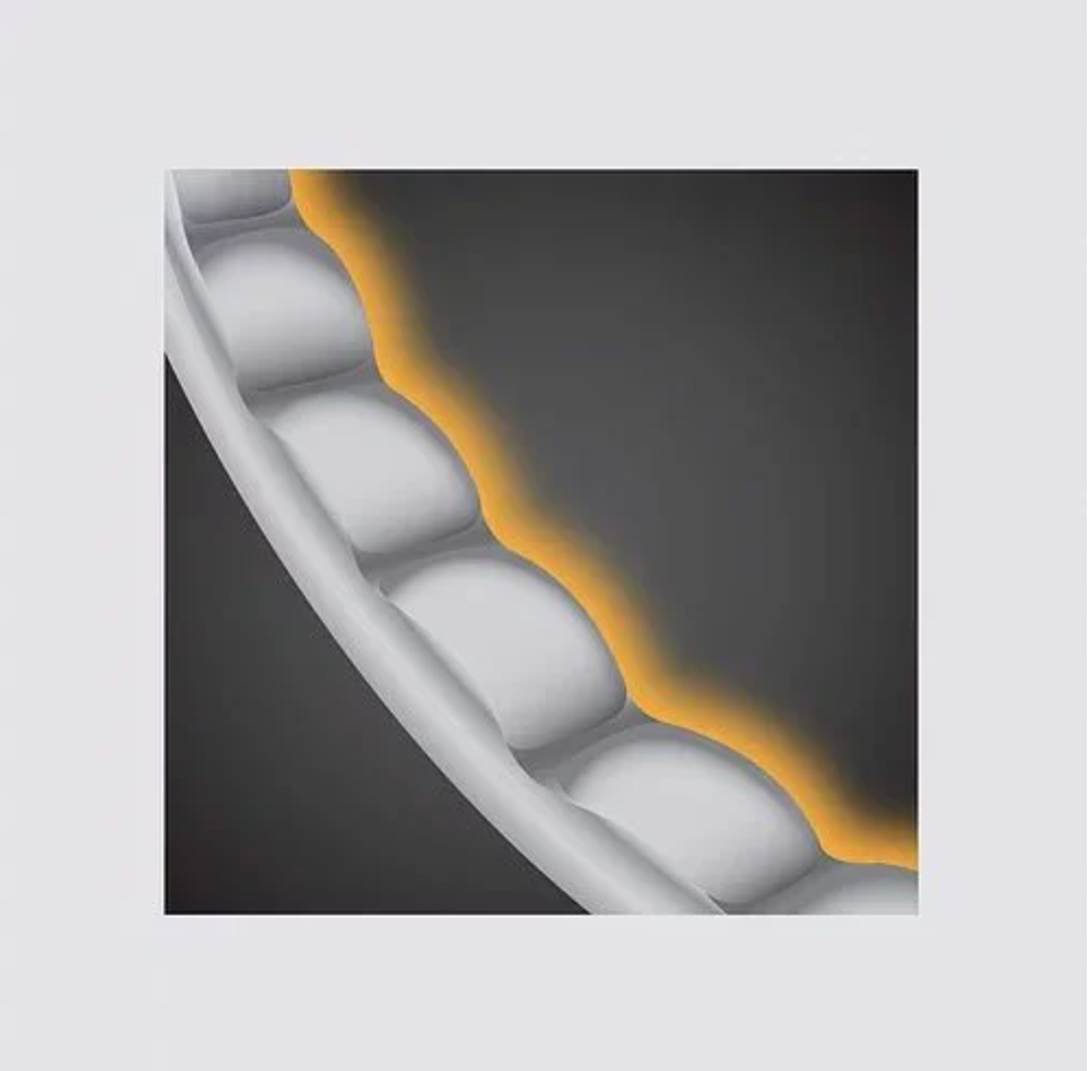 Mô phỏng Công nghệ INNER WAVE trên vợt Mizuno