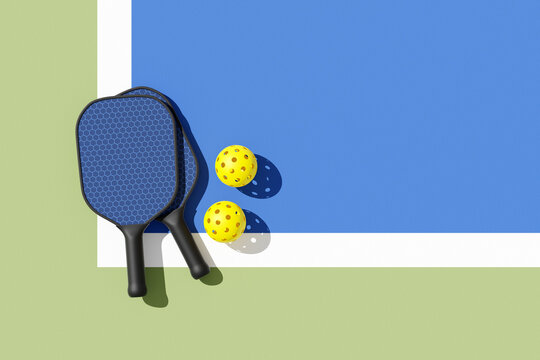 Vợt và quả bóng Pickleball