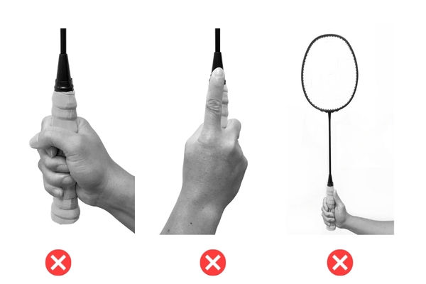 Một số sai lầm khi cầm vợt cầu lông
