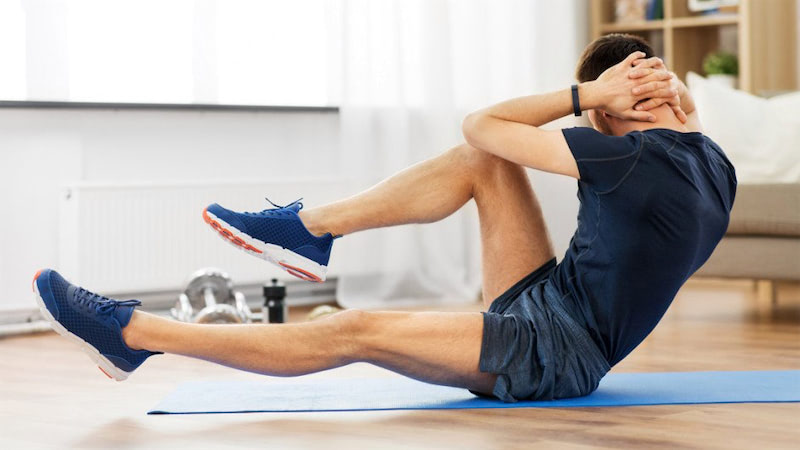 Gập bụng là bài tập rất hiệu quả trong việc phát triển cơ bụng