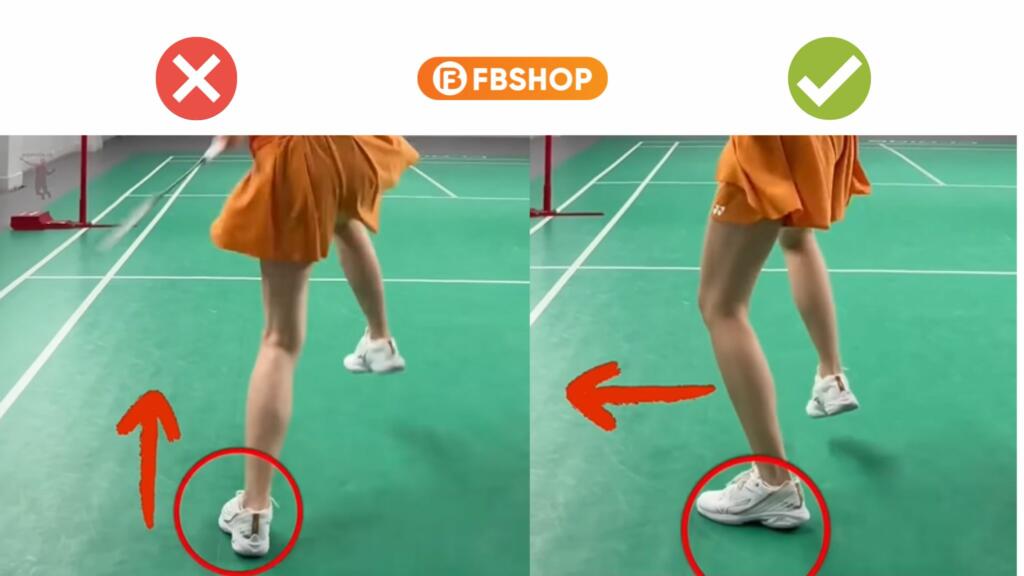 Cách tiếp đất đúng là bạn mở mũi chân trái hướng ra ngoài một góc khoảng 30 đến 45 độ
