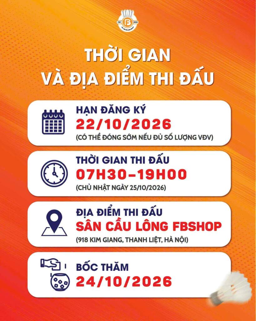 Các mốc thời gian cần lưu tâm 